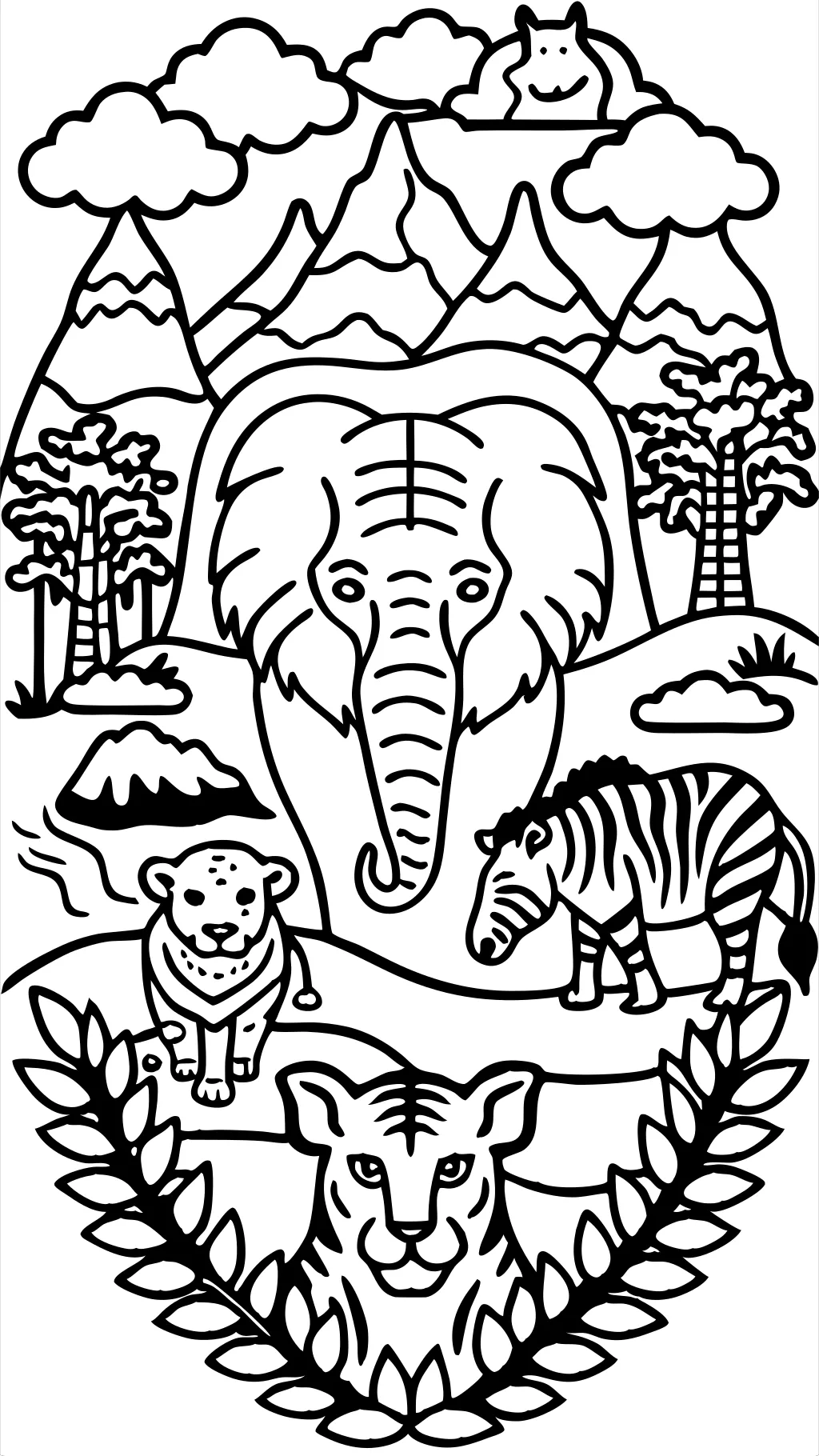 wild animal coloring pages